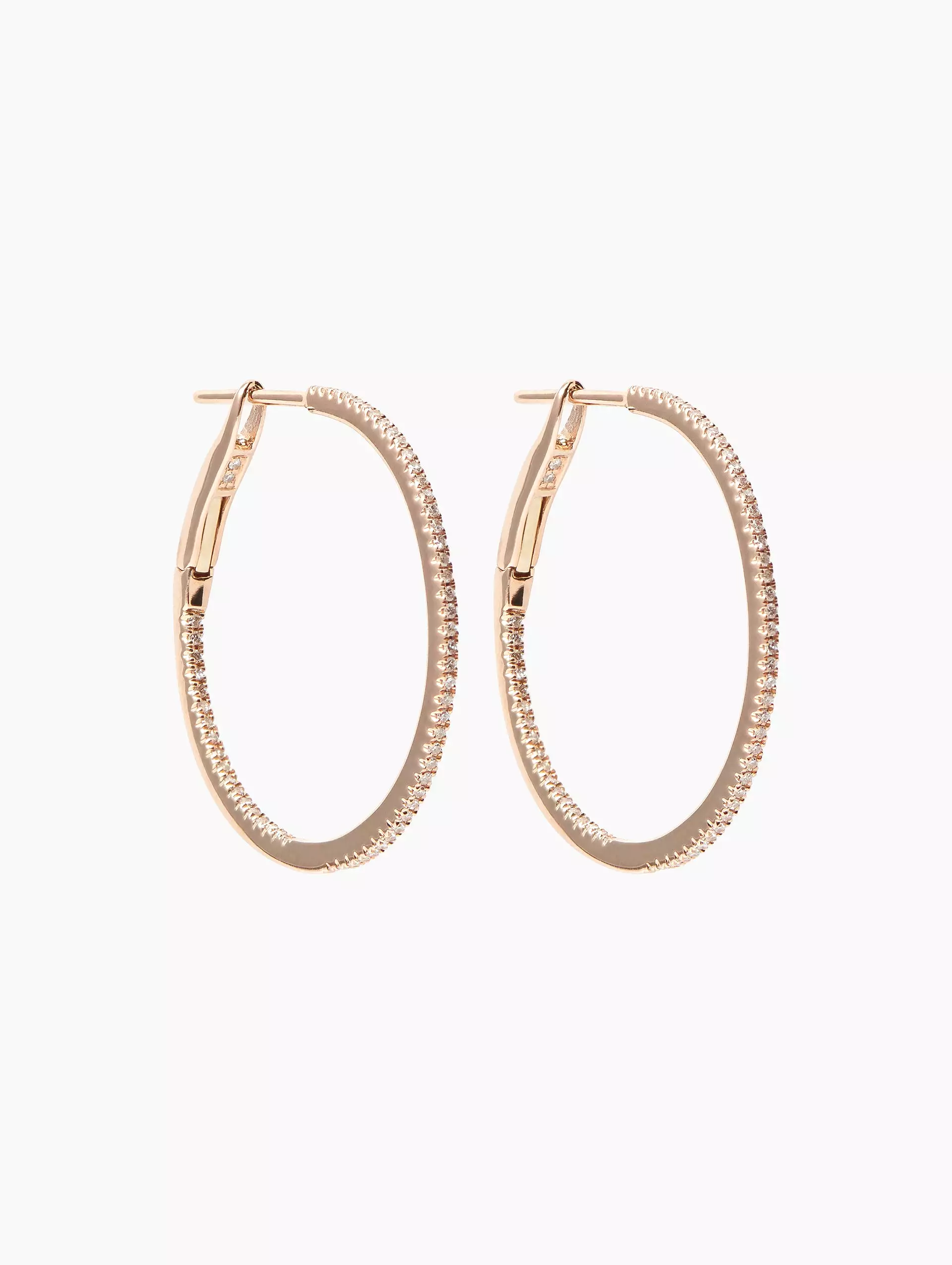 1 Pave Diamond Hoops