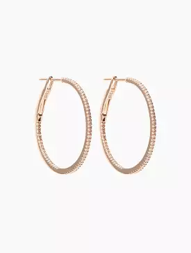 1 Pave Diamond Hoops