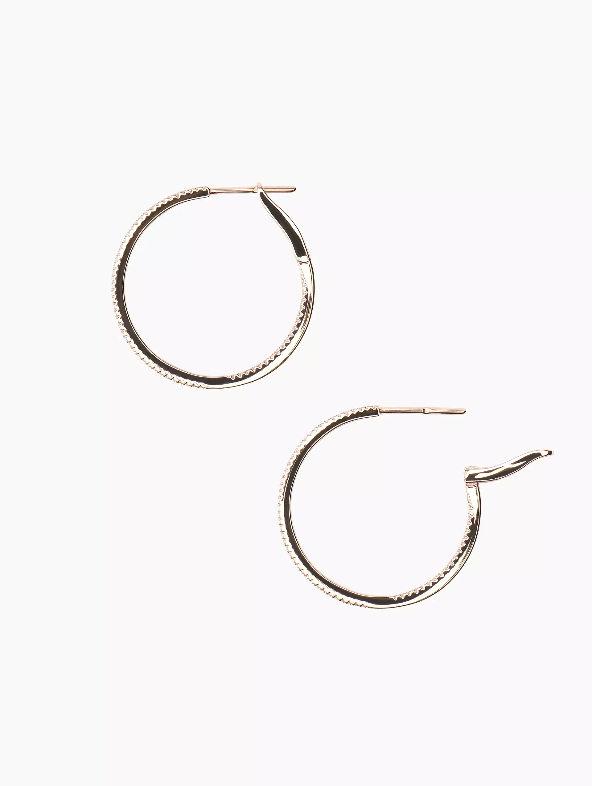 1 Pave Diamond Hoops