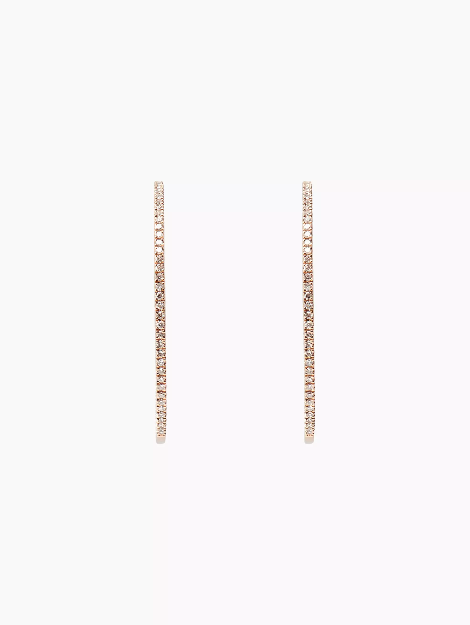 1 Pave Diamond Hoops