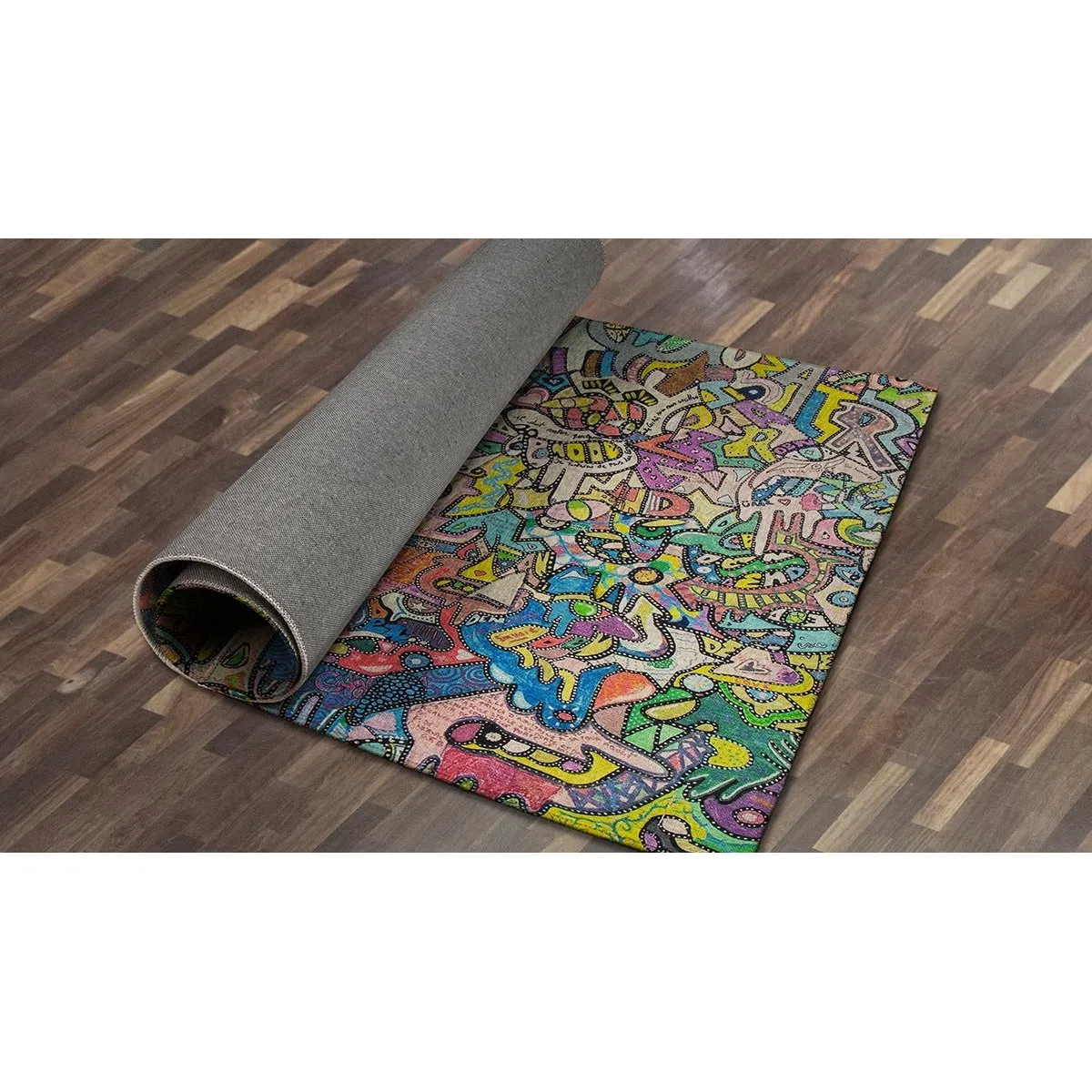 ABSTRACT GLITCH AREA RUG