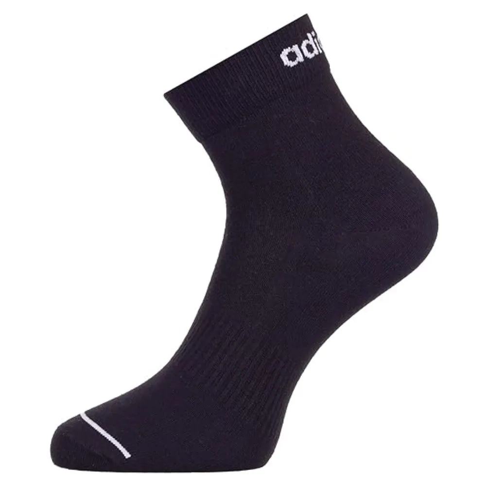 Adidas Men's Flat Knit Ankle Socks (Light Grey/Tech Indigo/Black)