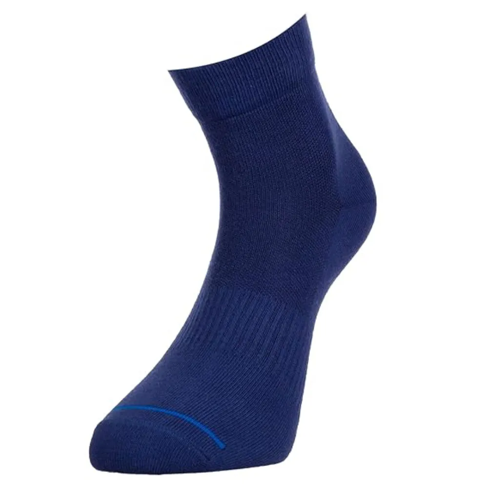 Adidas Men's Flat Knit Ankle Socks (Light Grey/Tech Indigo/Black)