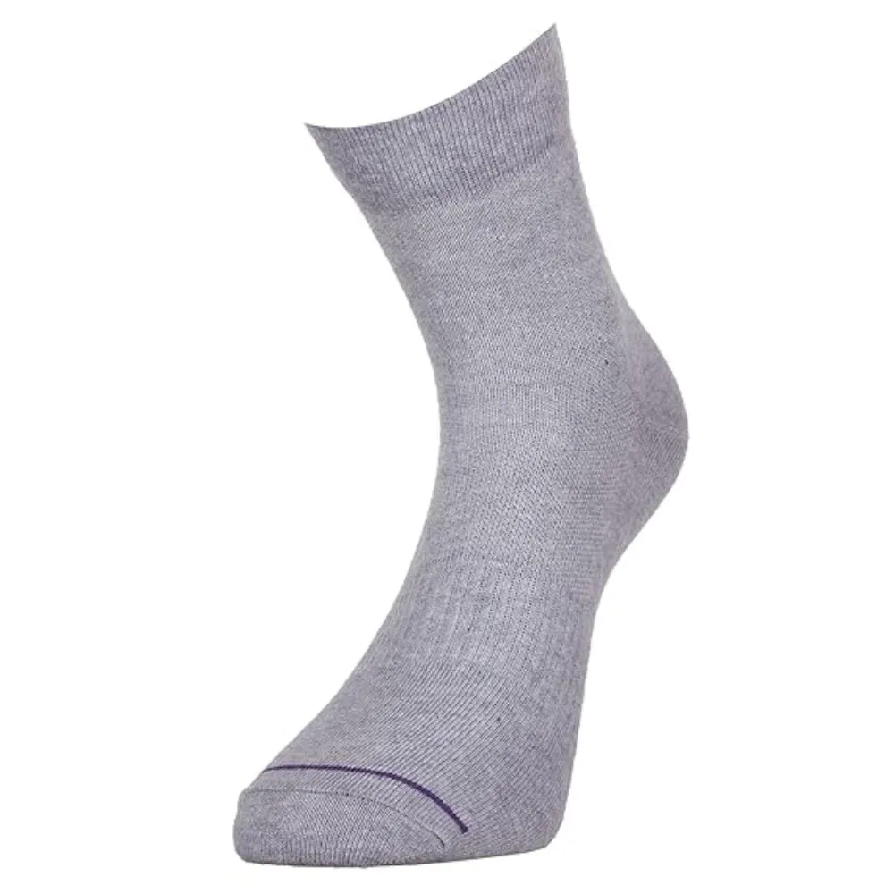 Adidas Men's Flat Knit Ankle Socks (Light Grey/Tech Indigo/Black)