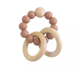 Alimrose Beechwood Teether Ring Set - Cinnamon