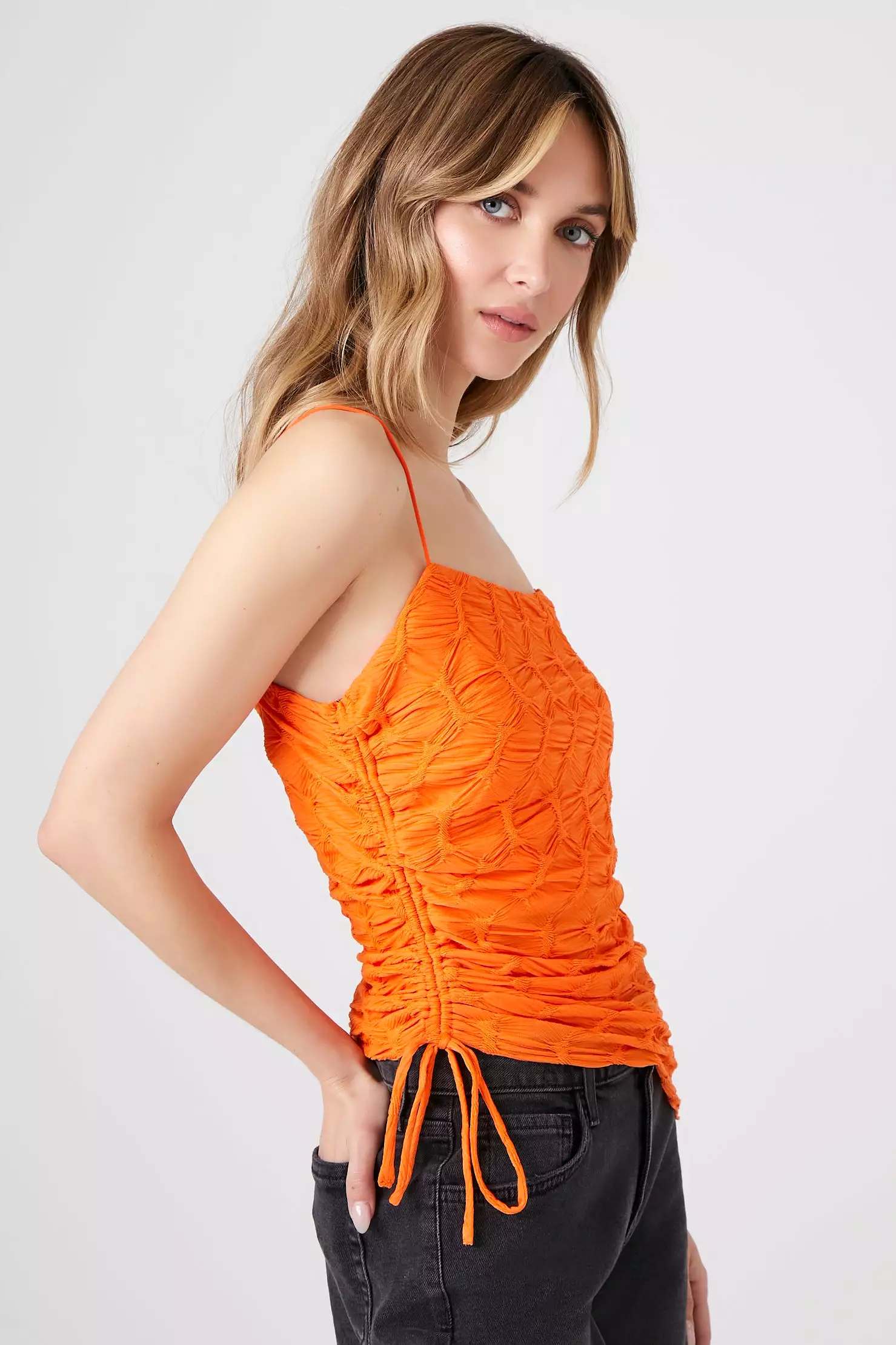 Asymmetrical Drawstring Cami