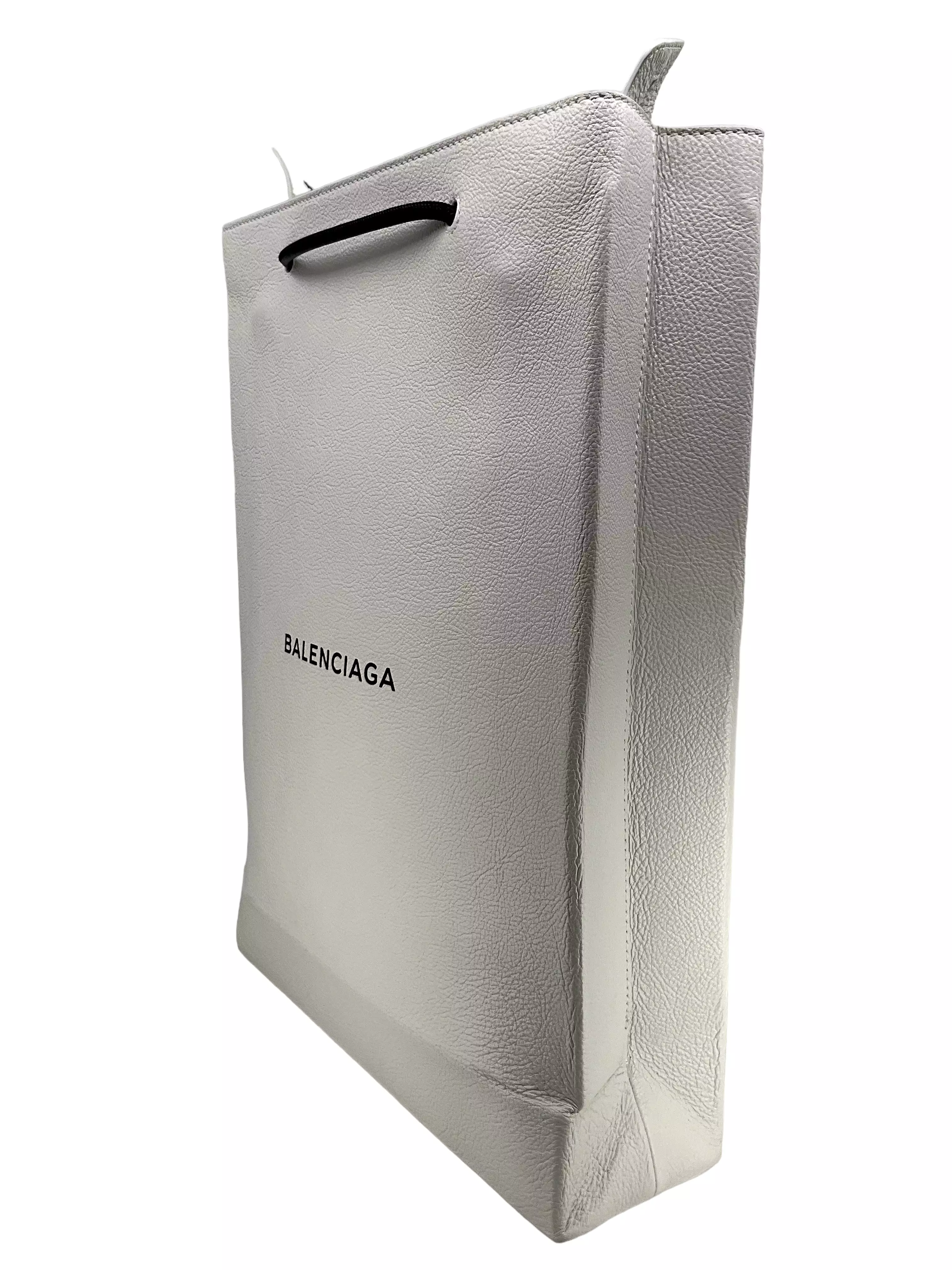 Balenciaga White Leather Shopper Tote