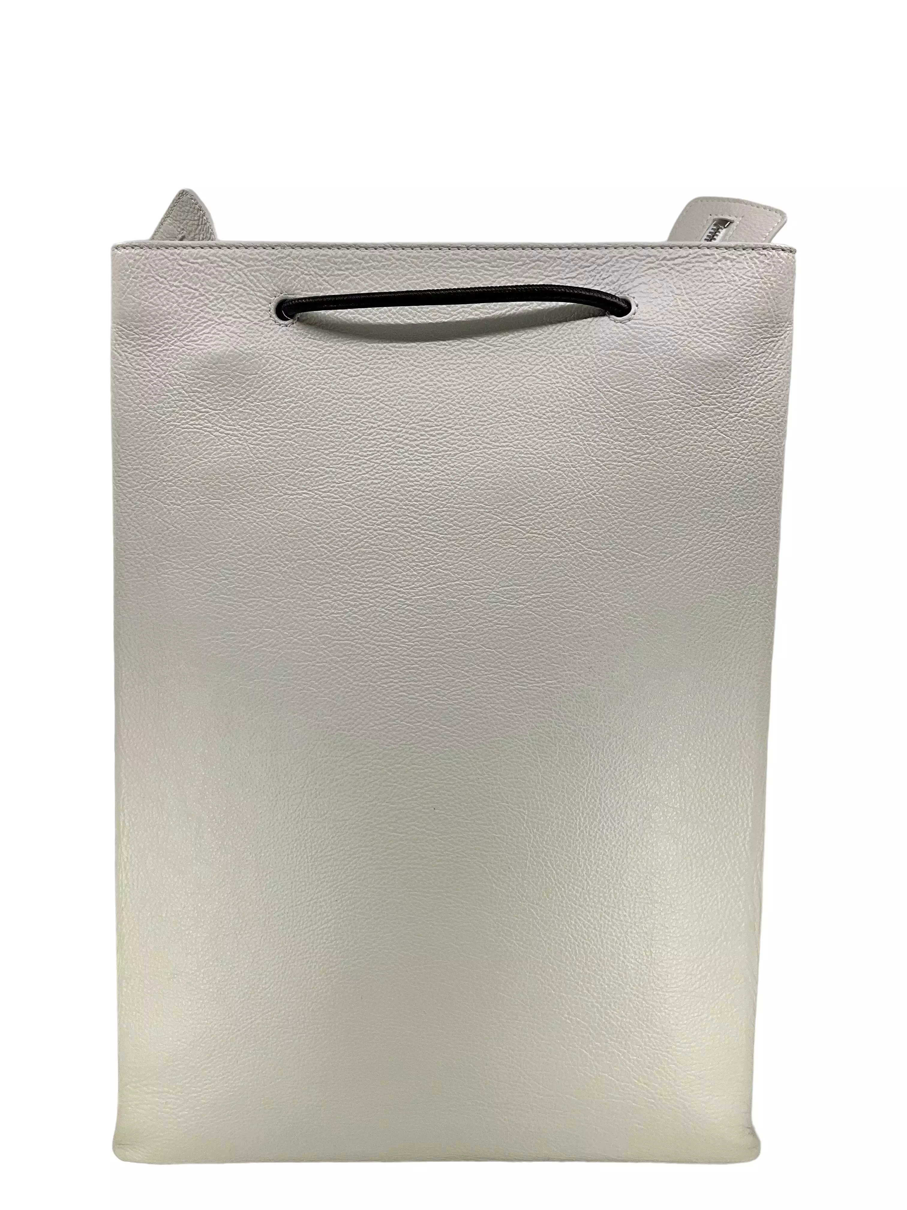 Balenciaga White Leather Shopper Tote