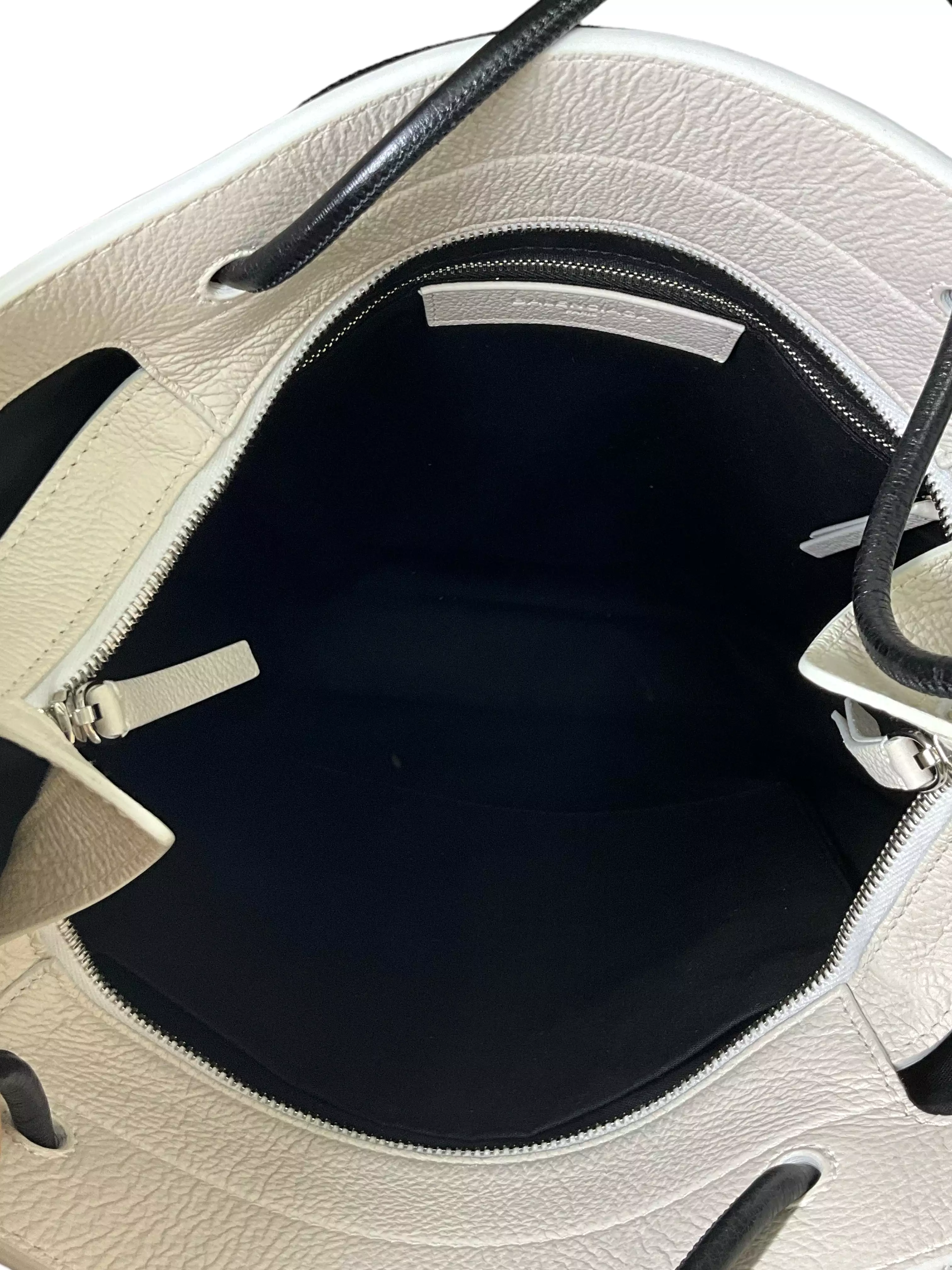 Balenciaga White Leather Shopper Tote