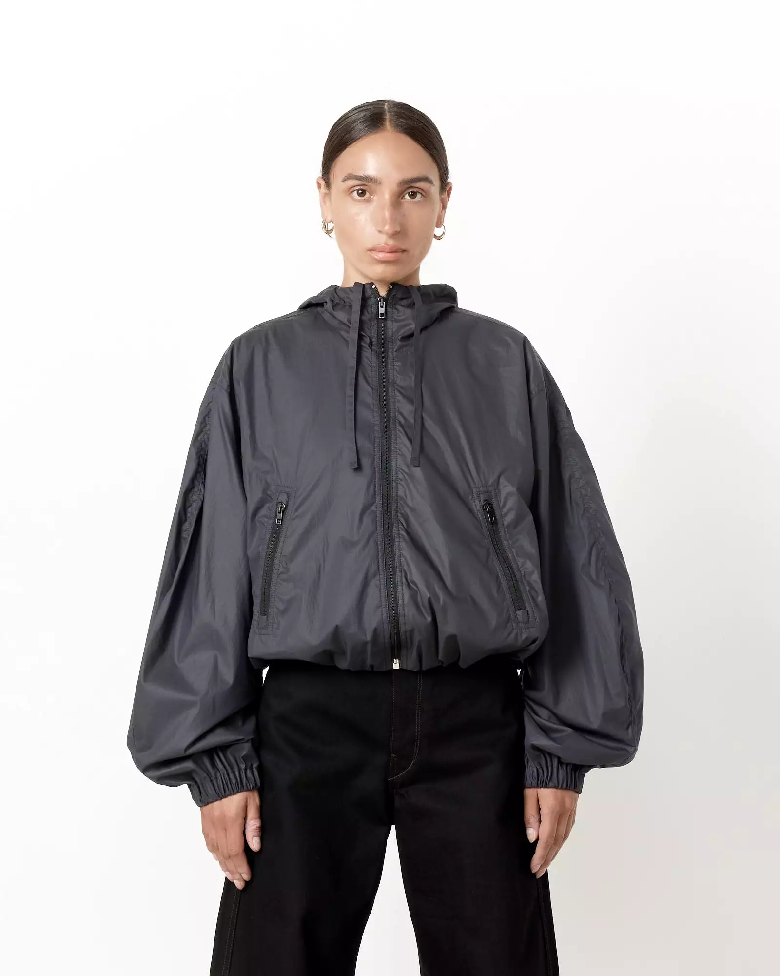 Balloon Blouson in Blue/Black