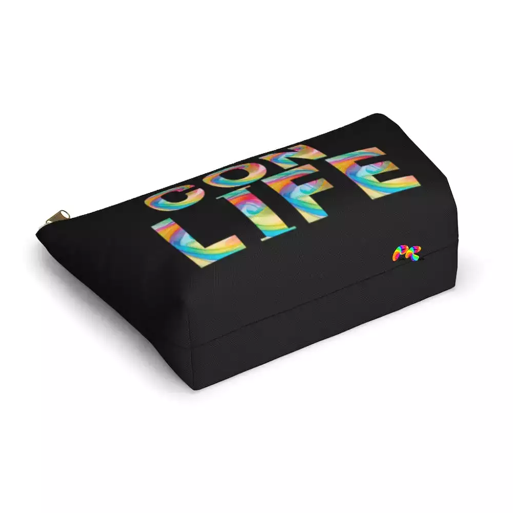 Black Con Life Makeup Bag