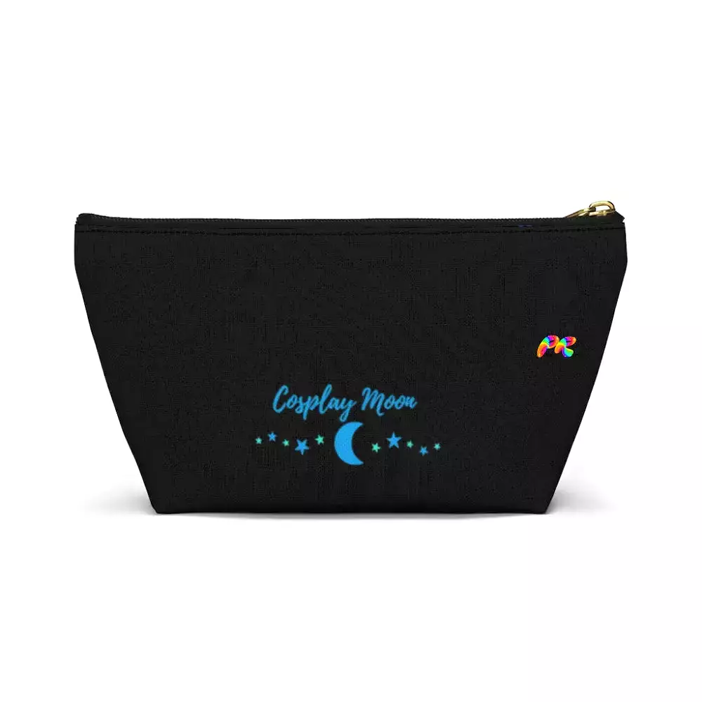 Black Makeup Bag with Blue Lips