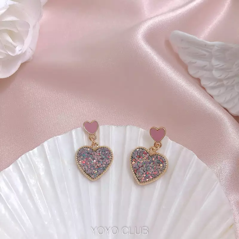 BLING BLING LOVE EARRINGS BY14007