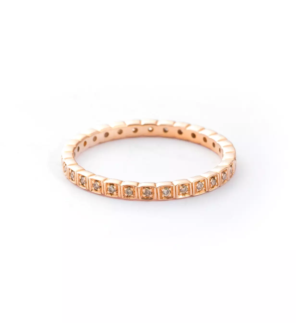 Champagne Diamond Wheat Eternity Band