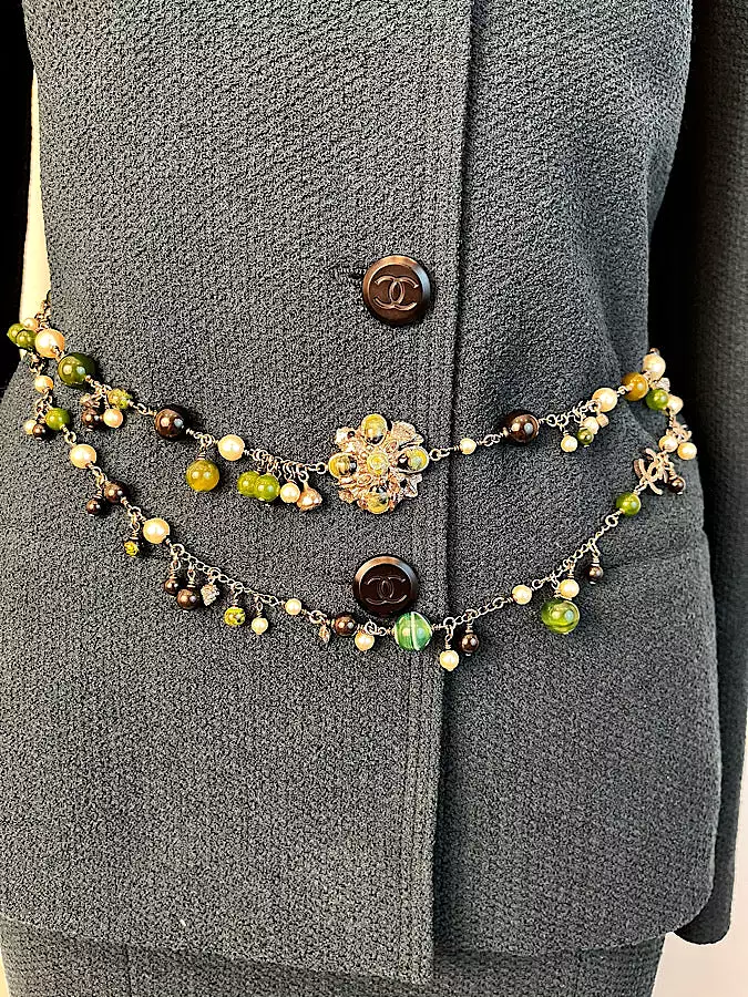 Chanel 11A 2011 Pre-Fall Paris-Byzance Nature Theme Necklace/Belt