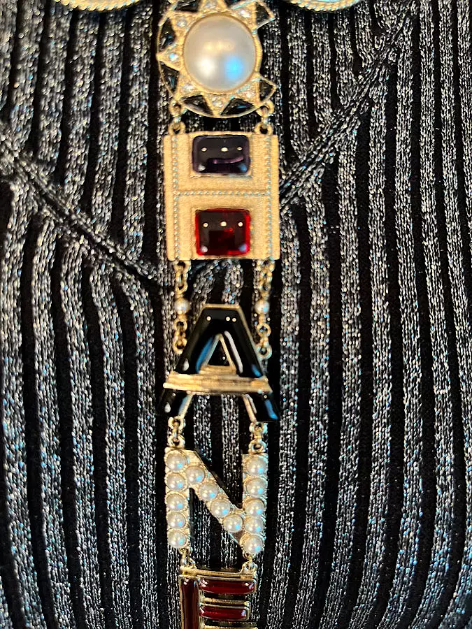 Chanel 2019, 19A Logomania Collection Letters Multicolor Necklace