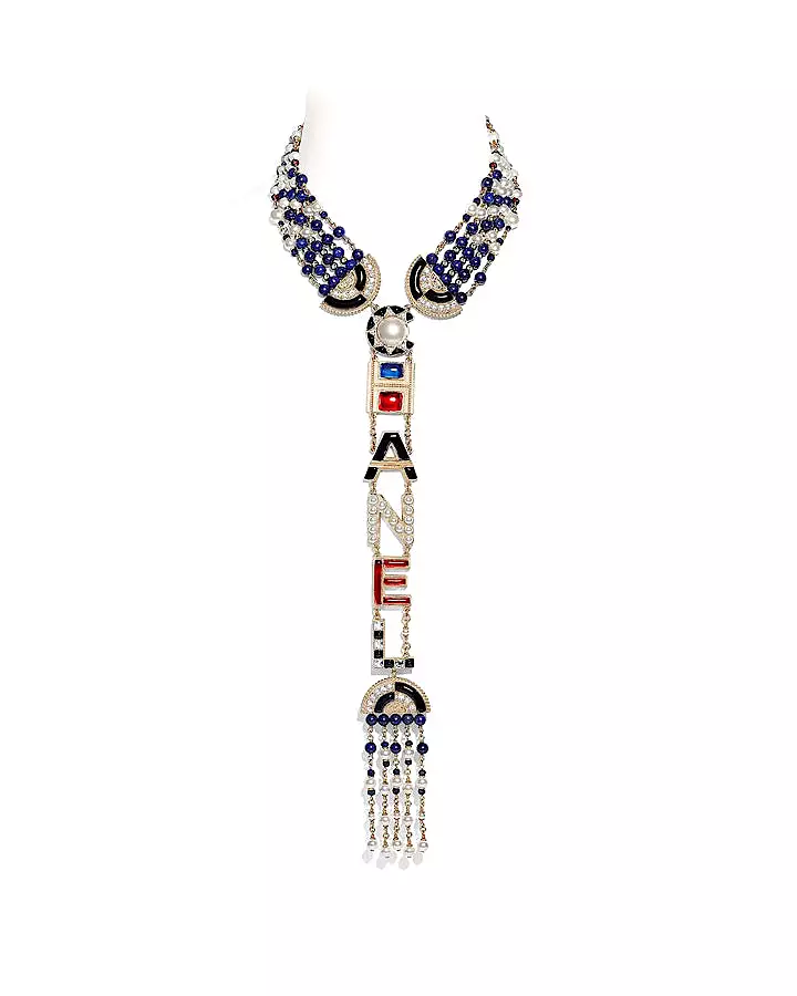 Chanel 2019, 19A Logomania Collection Letters Multicolor Necklace