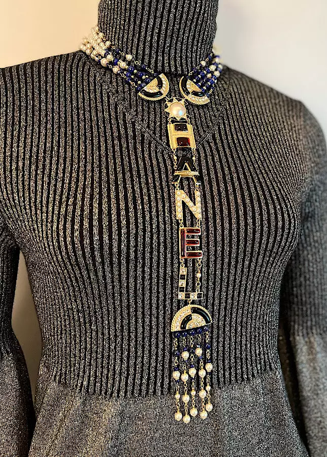 Chanel 2019, 19A Logomania Collection Letters Multicolor Necklace