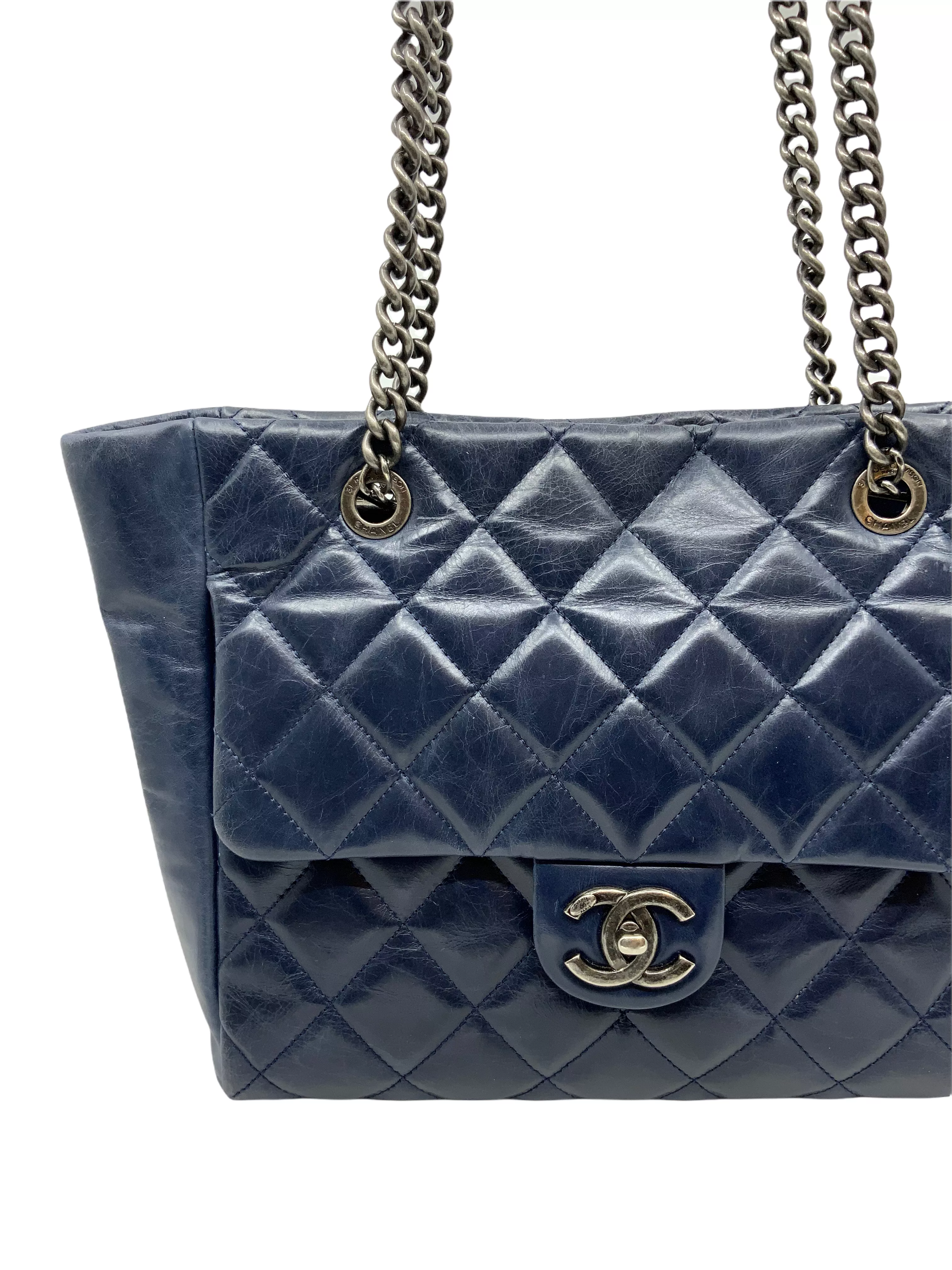 Chanel Calfskin Quilted Front Pocket Tote