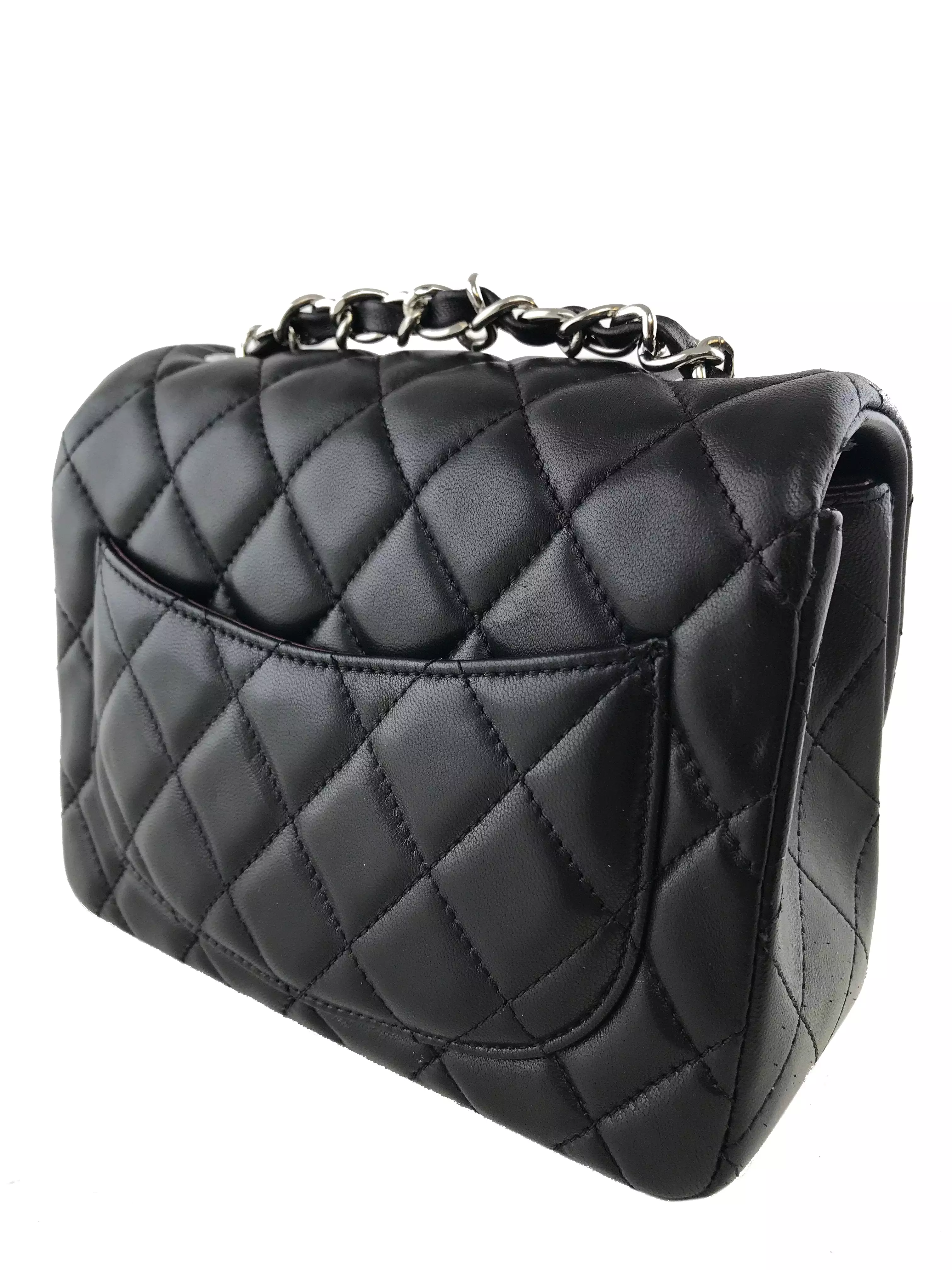 Chanel Quilted Lambskin Mini Square Flap Bag