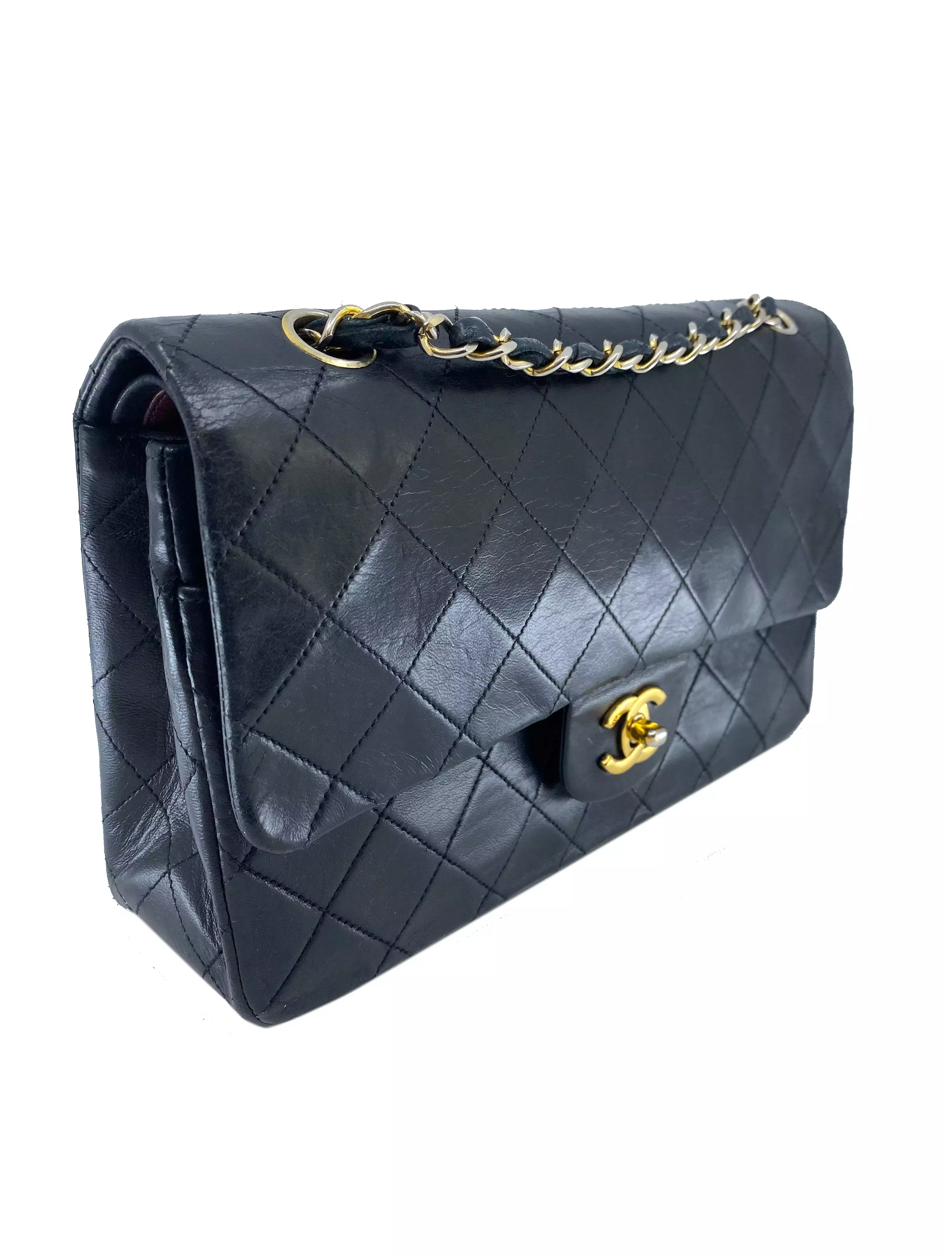 Chanel Vintage Quilted Lambskin Medium Classic Double Flap Bag