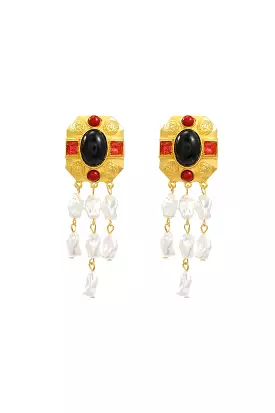 CHRISTINE EARRINGS BLACK