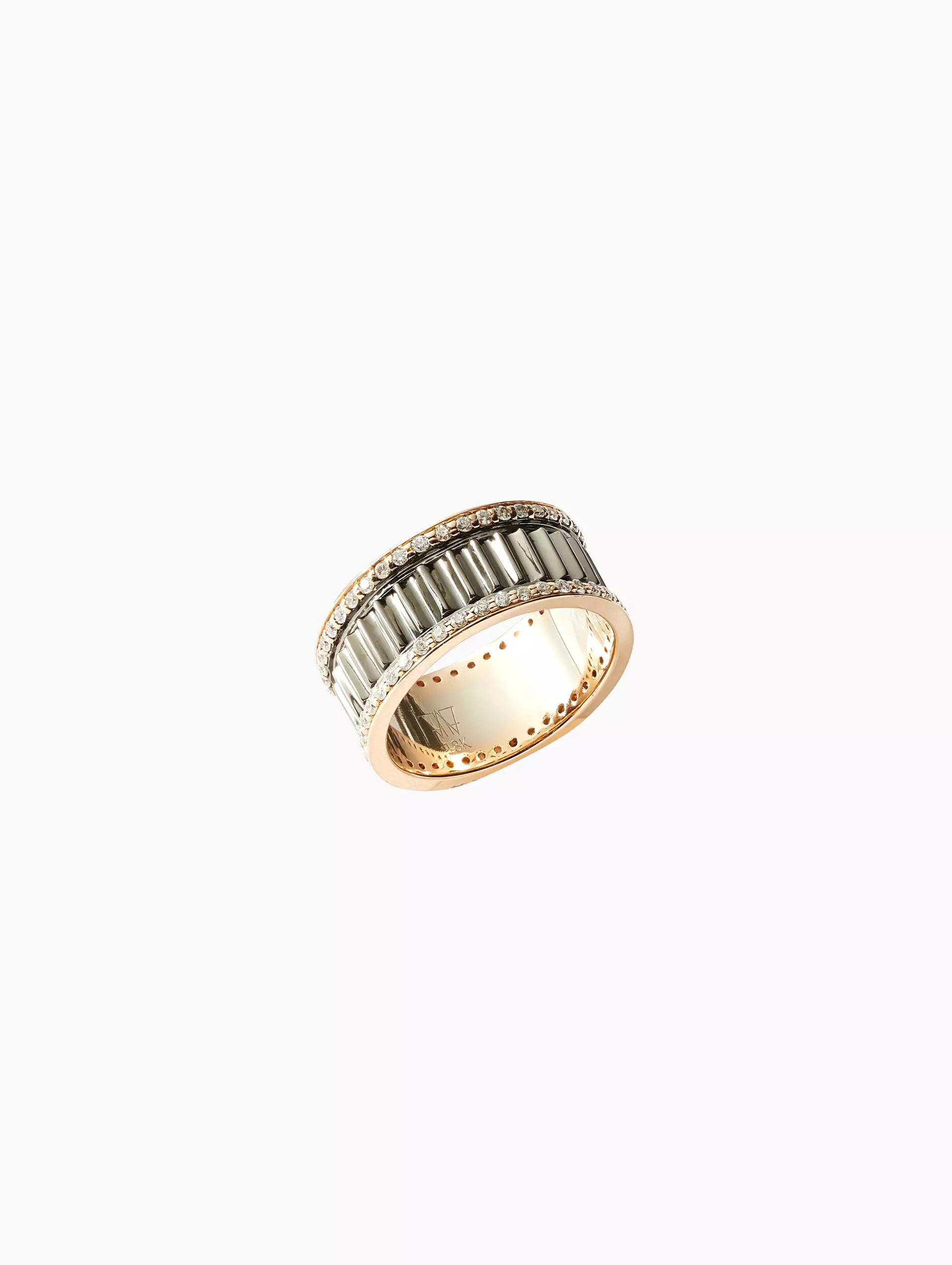 Clive Two-Toned Fluted Band Ring