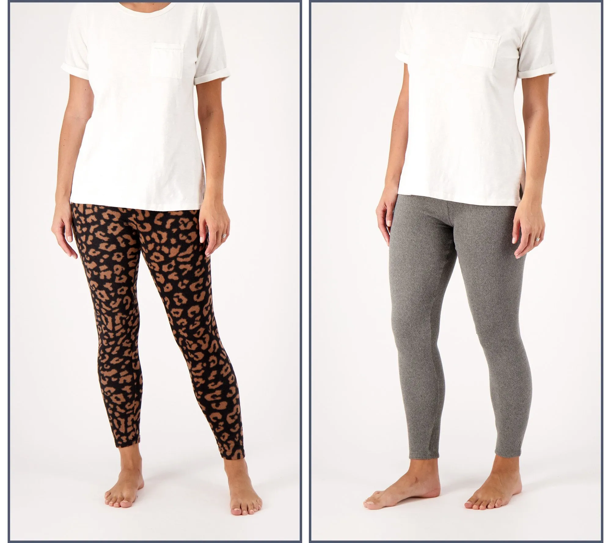 Cuddl Duds Fleecewear Stretch Leggings Pack of 2