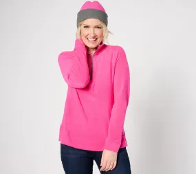 Cuddl Duds Fleecewear with Stretch Pullover and Beanie