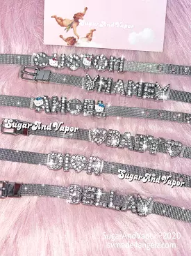 Custom Bling Name Stainless Steel Bracelet