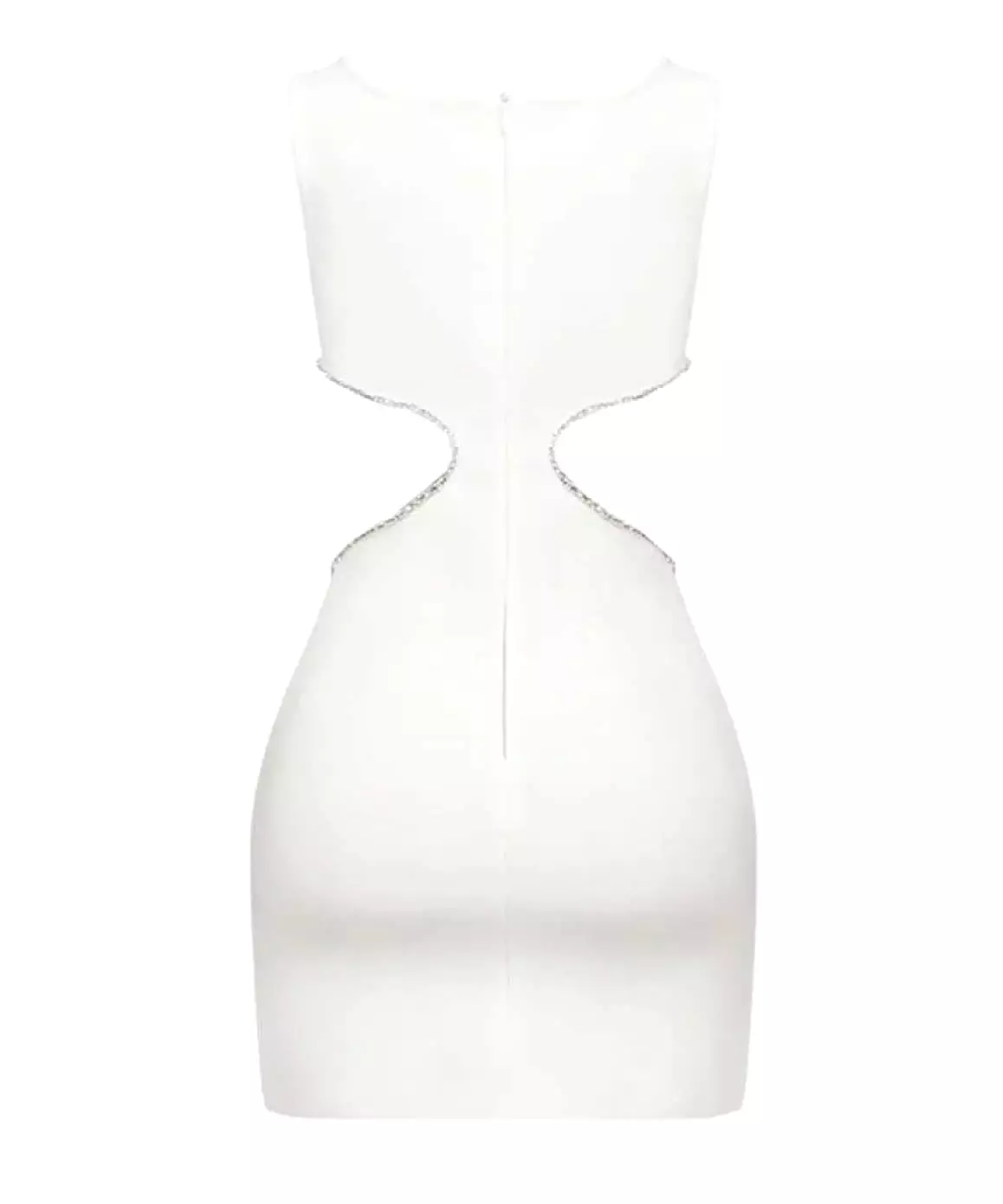 Cutout Bandage Mini Diamond Trim Dress