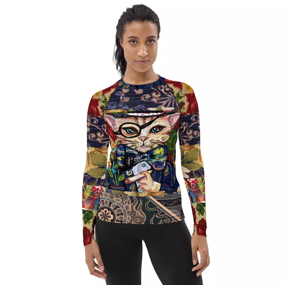 Dapper Cat Fashion Rashguard Top