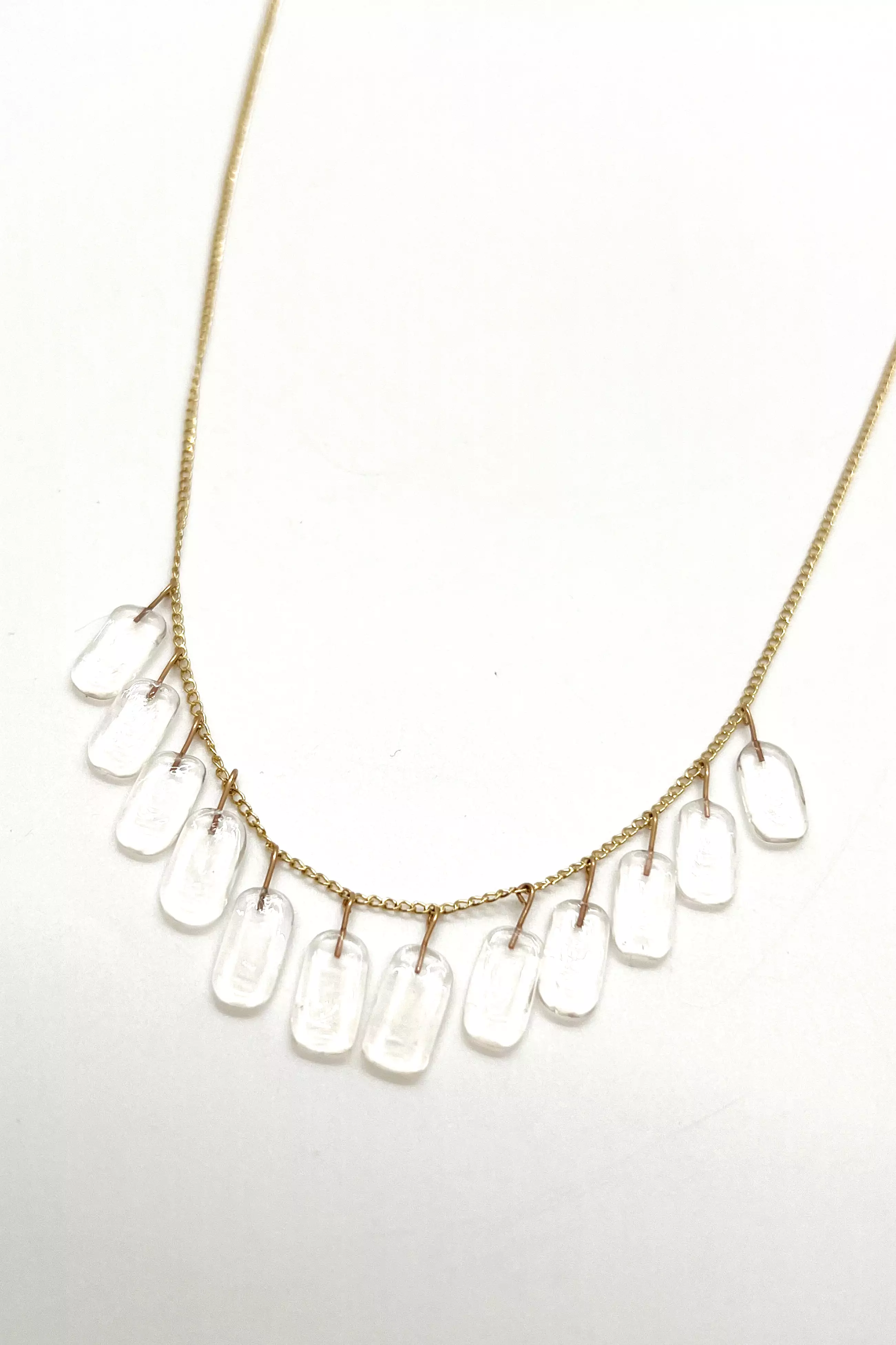 Deco Banding Necklace | Clear