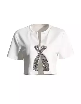 Diamond Bow Crop Tee