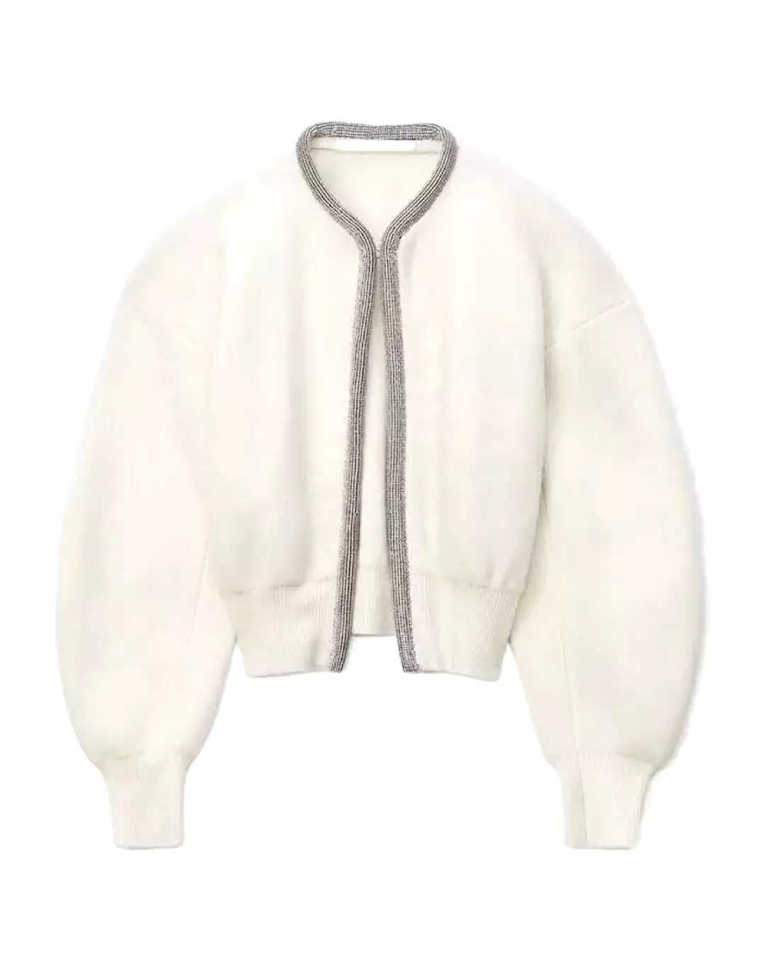 Diamond Neckline Open Cardigan