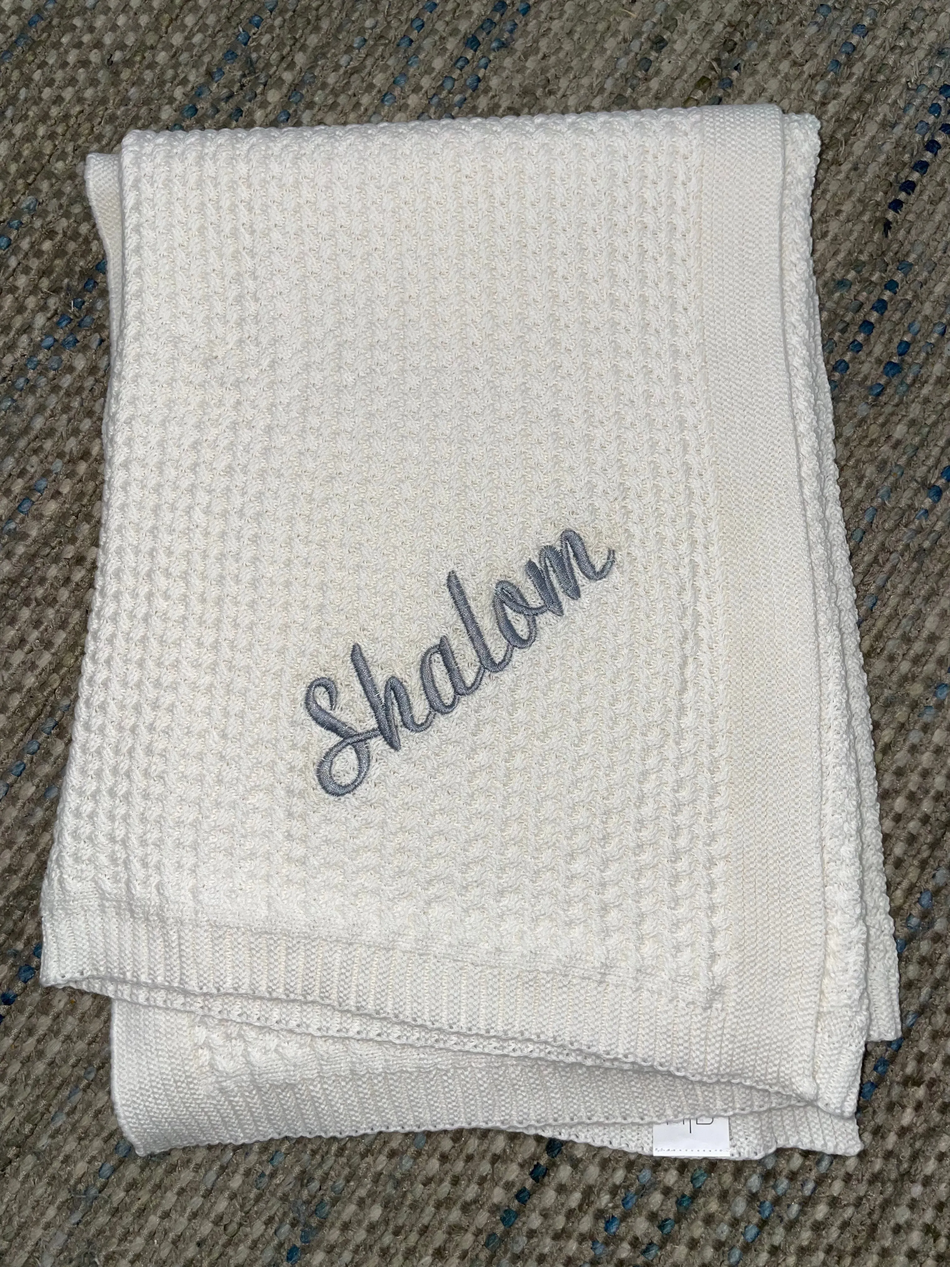 Domani Home Herringbone Cream Baby Blanket