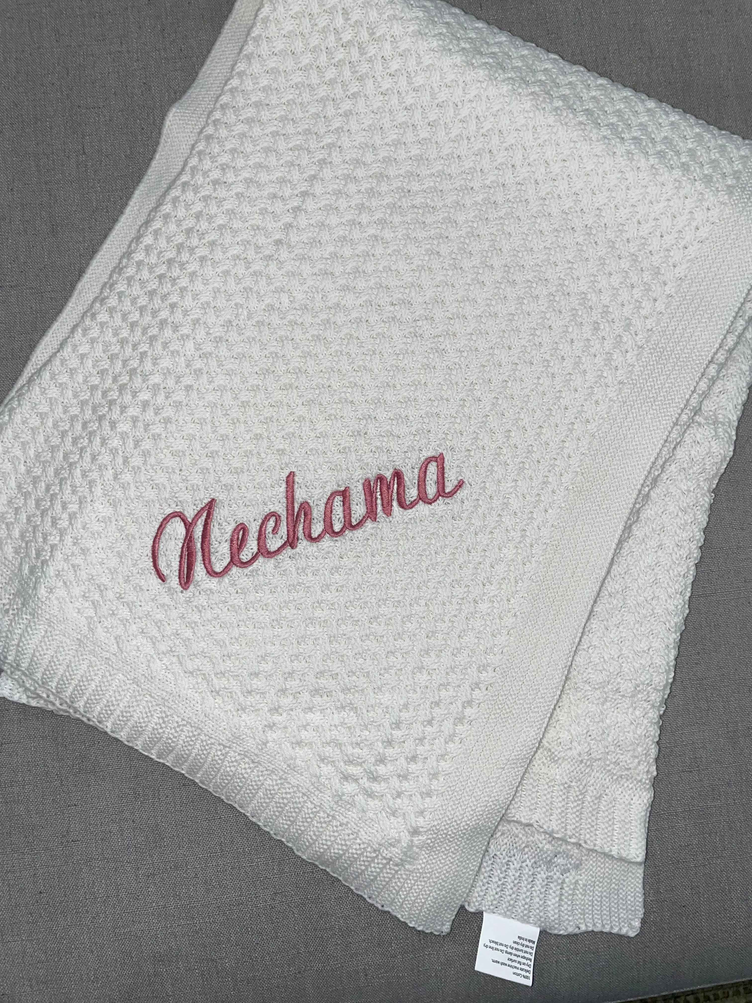 Domani Home Herringbone Cream Baby Blanket