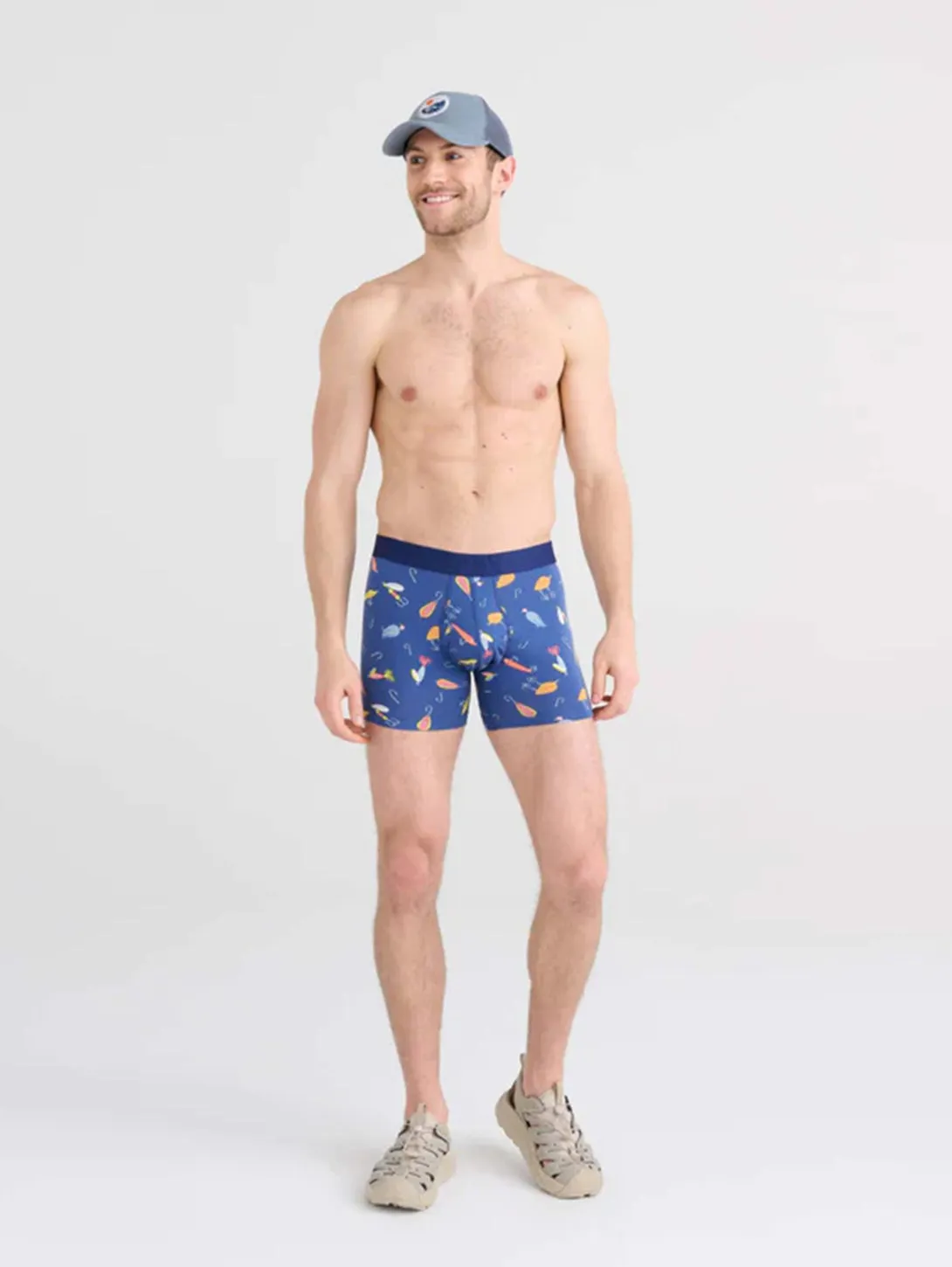 Droptemp Cooling Cotton Boxer Brief-Lure Blueberry