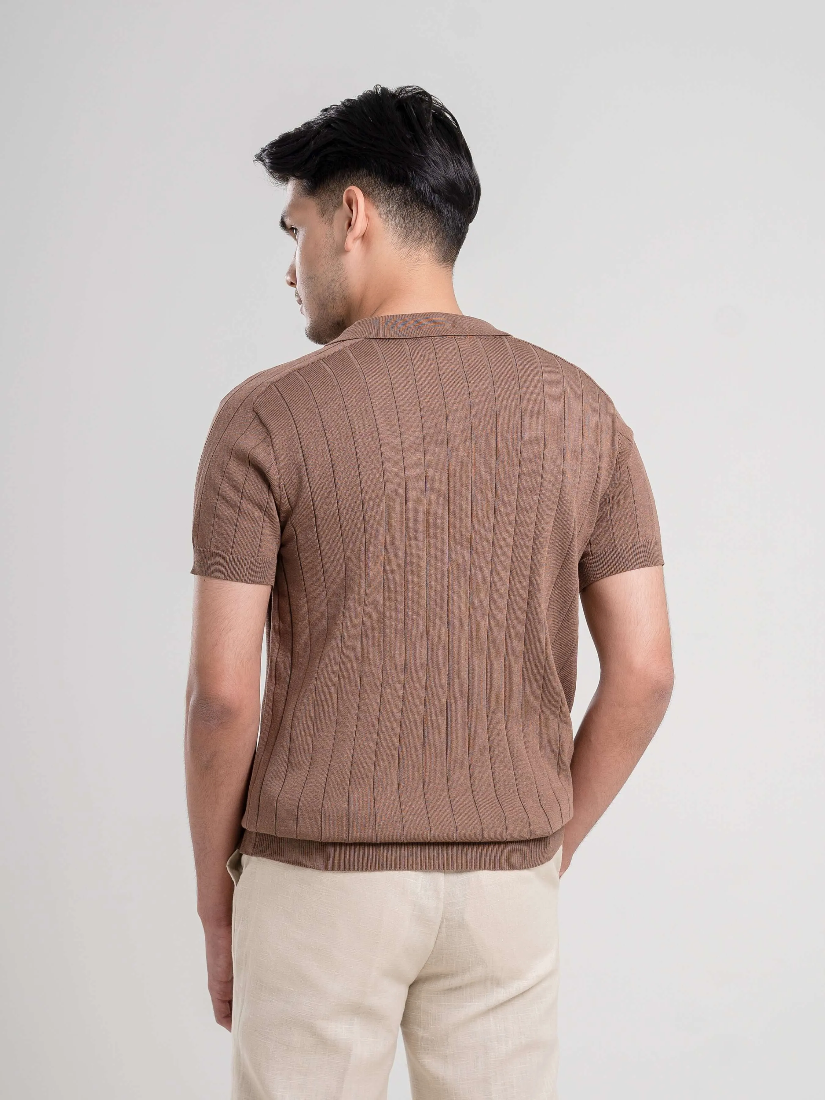 Dylan Knit Tee - Cappuccino