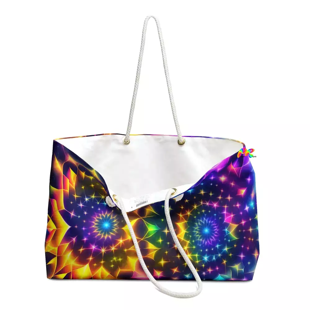 Exotic Neon Rave Weekender Bag