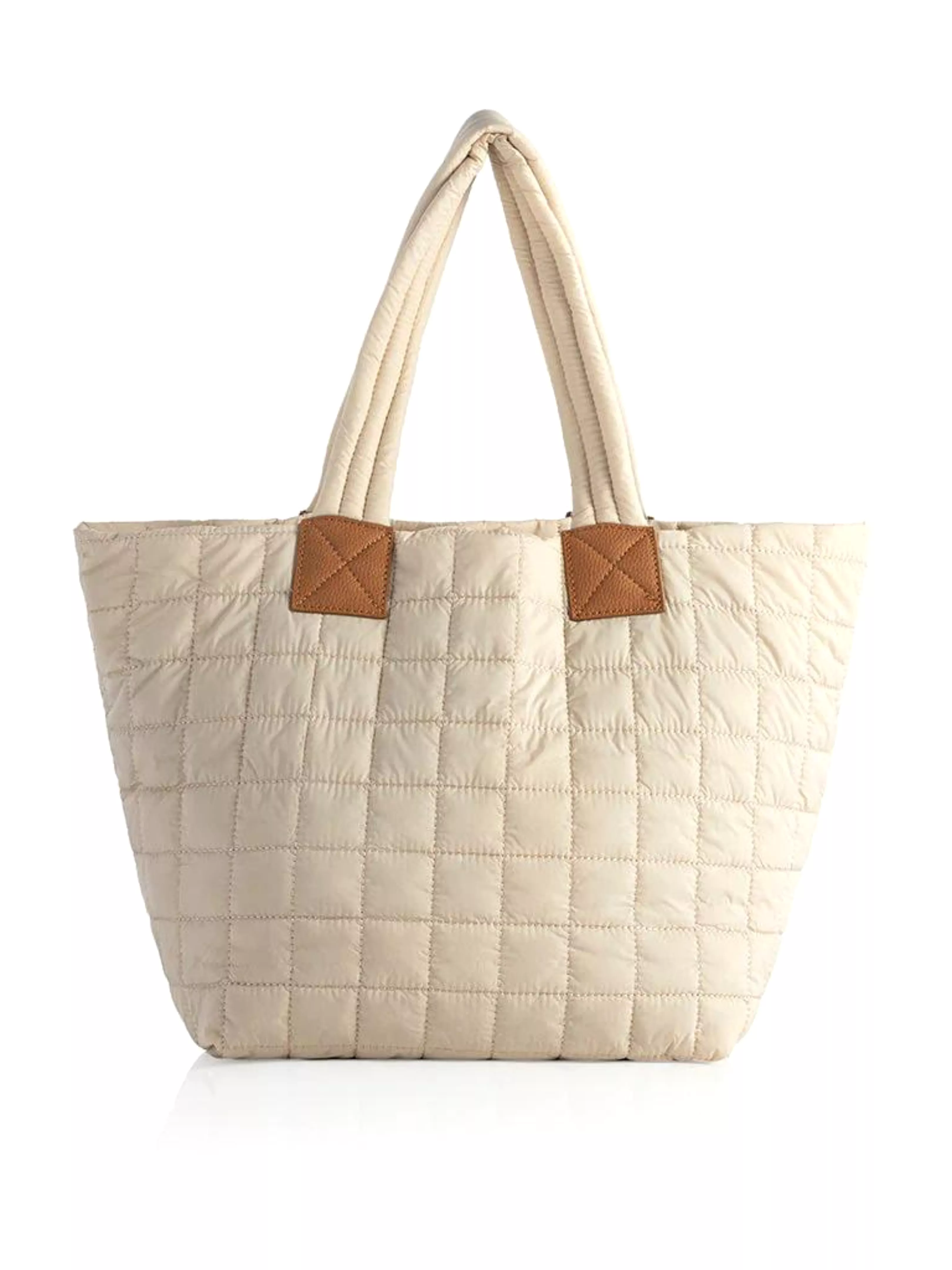 Ezra Quilted Tote - Ivory