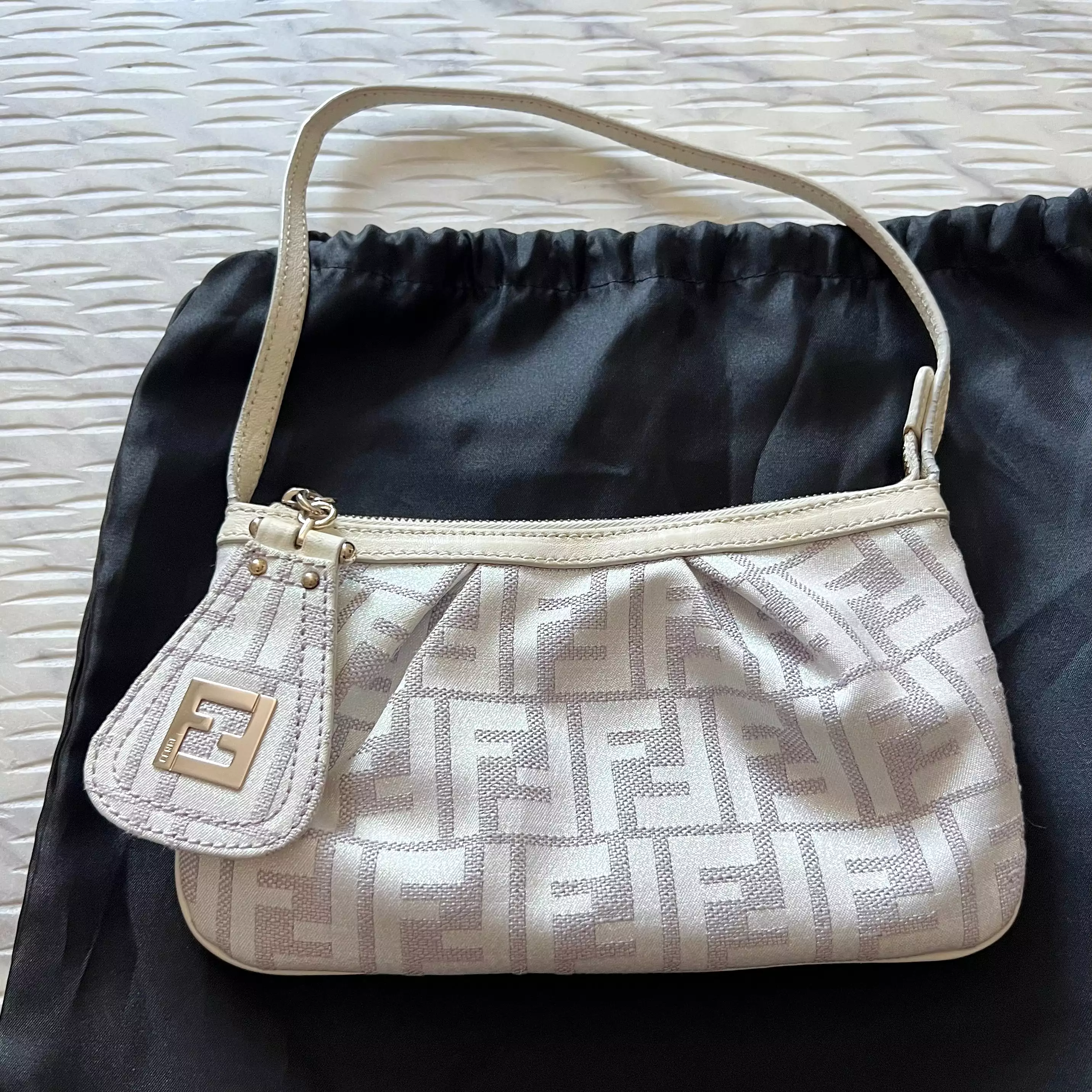 Fendi FF Zucca Canvas Pochette Bag