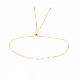 Five Linked Baguette Diamond Bolo Bracelet