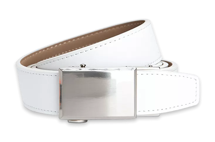 Go-In Shield White, 1 3/8 Strap, Golf Belt