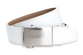 Go-In Shield White, 1 3/8 Strap, Golf Belt