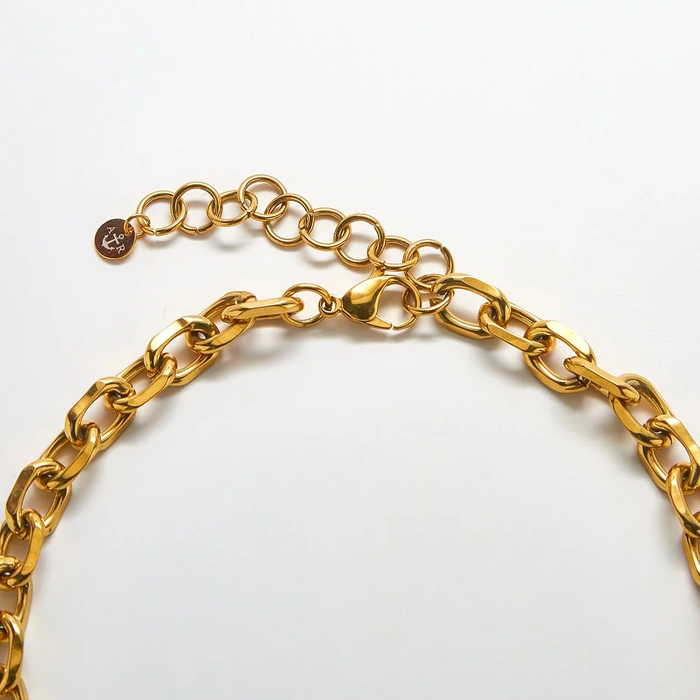 Gold Chunky Cable Chain Necklace