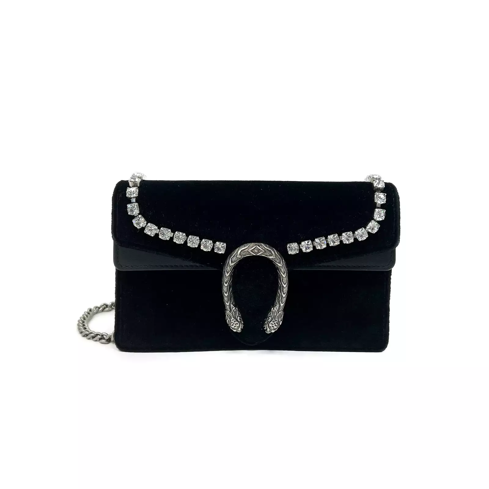 Gucci Dionysus Super Mini Black Velvet Bag