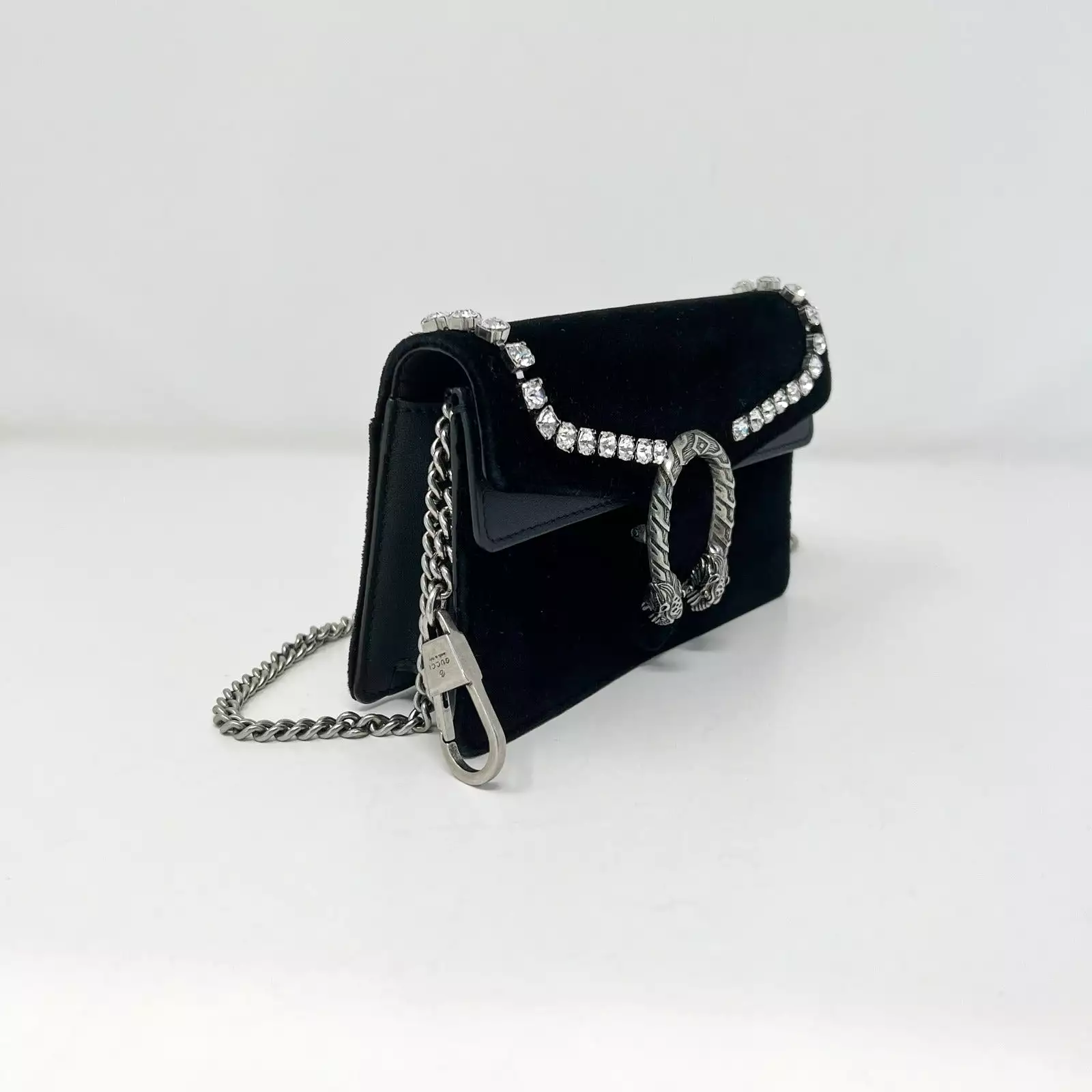 Gucci Dionysus Super Mini Black Velvet Bag