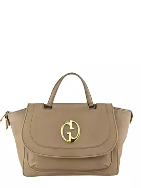 Gucci Leather Large GG Satchel Flap Bag