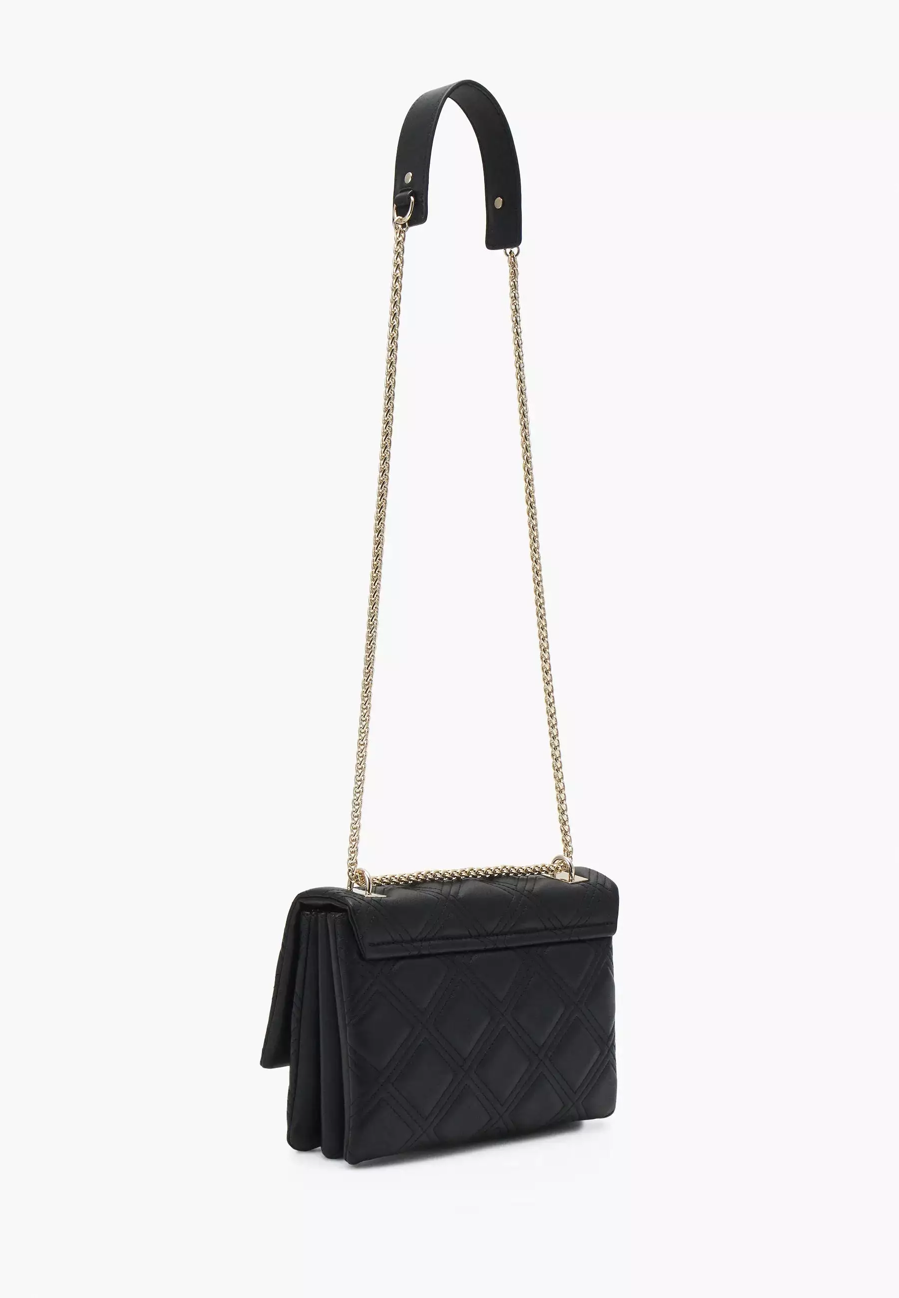 GUESS Deesa Quilted Flap Shoulder Bag Black